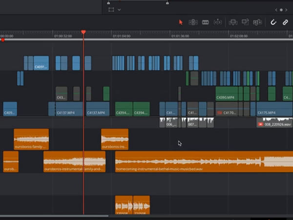 Timeline after the AI Audio Assistant has mixed it